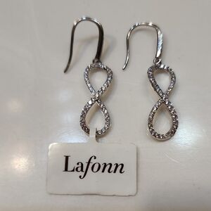 Lafonn eternity heart drop earrings 925s NIP